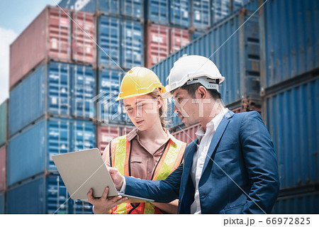 Container Shipping Logistics Engineering of Import/Export Transportation Industry 66972825