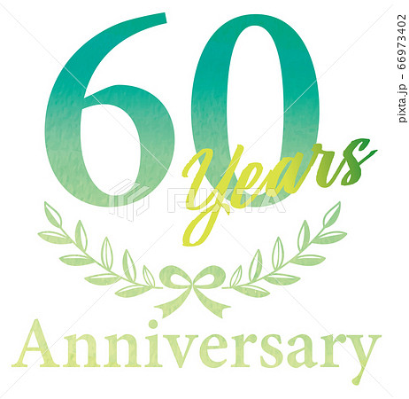 Anniversary Logo 60th. Anniversary 60. Stock Clipart