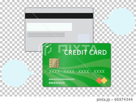 緑のクレジットカードのイラスト 両面 のイラスト素材