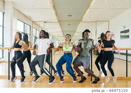 Dancers training balance skills 66975150