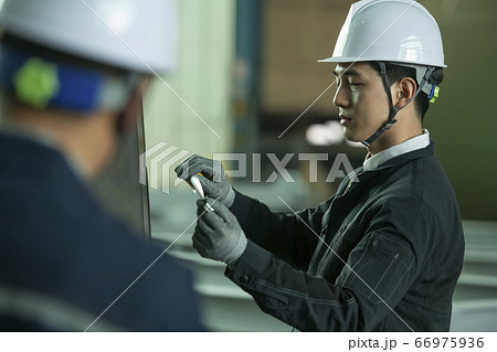 ビジネス 若い男 若い男性 66975936