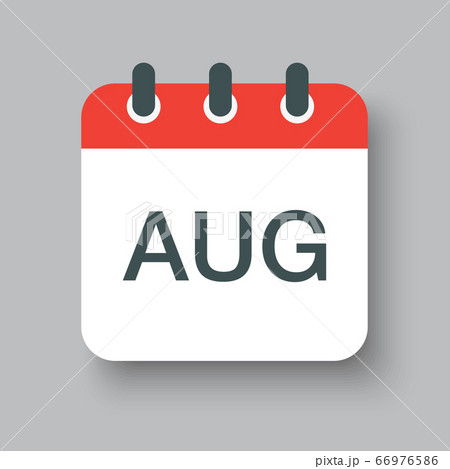 Vector icon day calendar, winter month August 66976586