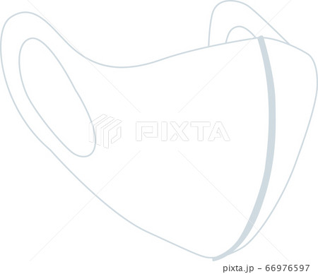 マスク 白 イラスト ベクター 66976597