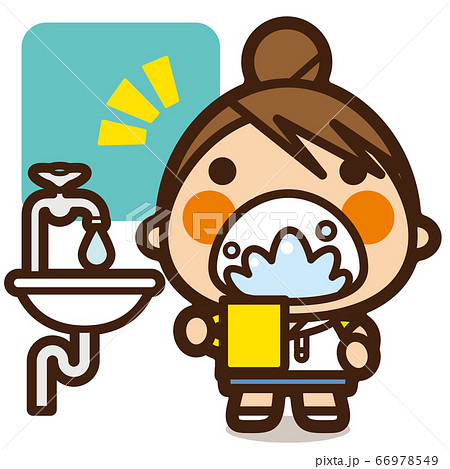 がっこうKids　ウイルスなんかに負けない！しっかりうがい女子 66978549