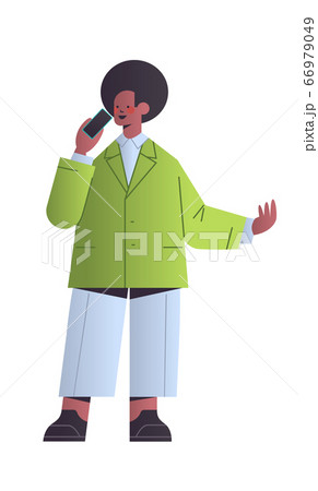 happy businessman talking on phone african american business man office worker in casual clothes 66979049