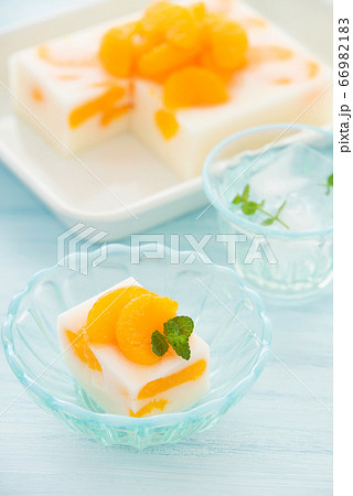 みかん缶の牛乳寒天 みかん缶の牛乳寒天 66982183