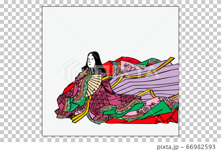 如今的Hyakunin Isshu Azuma Nishiki畫框詩人72 Yuko的皇室Kii 66982593