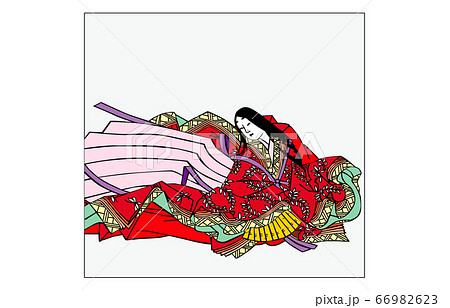 今様百人一首吾妻錦枠あり歌人53右大将道綱母 66982623