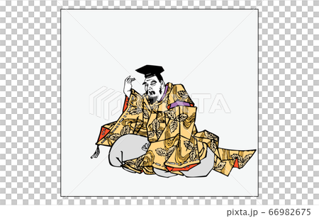 現在，有Hyakunin Isshu Azuma Nishiki框架詩人5 Daimaru Sarumaru 66982675