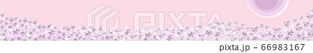 Abstract cute pink floral full banner template. Abstract cute pink floral full banner template. 66983167