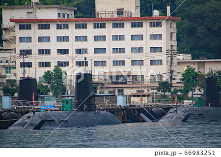 係留中のそうりゅう型潜水艦(広島県 海上自衛隊 呉基地) 係留中のそうりゅう型潜水艦(広島県 海上自衛隊 呉基地) 66983251