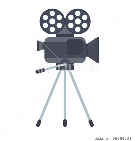 Movie Camera Stand Icon Retro Movie Camera のイラスト素材