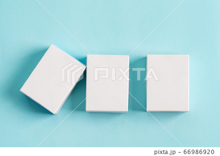 Set from three paper mock up boxes for packaging Set from three paper mock up boxes for packaging 66986920