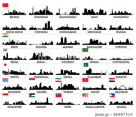 Skyline of Asian Cities 66987514