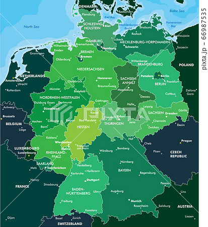Color map of Germany 66987535