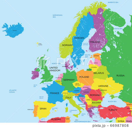 Political map of Europe high detail Political map of Europe high detail 66987808