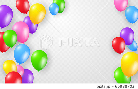 color balloons concept design template holiday 66988702