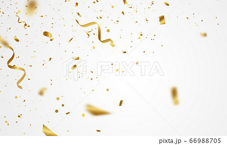 confetti gold ribbons. Celebration luxury greeting confetti gold ribbons. Celebration luxury greeting 66988705
