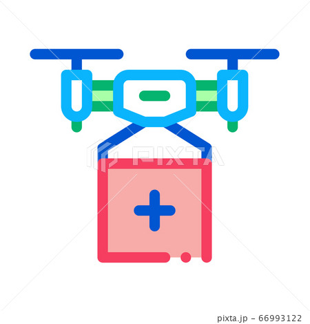 drone delivery icon vector outline illustration drone delivery icon vector outline illustration 66993122