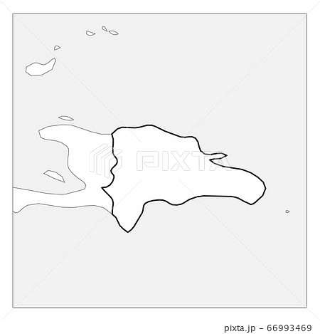 Map of Dominican Republic black thick outline highlighted with neighbor countries Map of Dominican Republic black thick outline highlighted with neighbor countries 66993469
