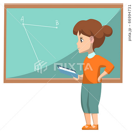 Kid at School, Geometry Lesson Solving Tasks Kid at School, Geometry Lesson Solving Tasks 66994731