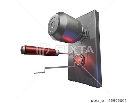 防犯イメージ（ピッキング　透過素材） 66996005