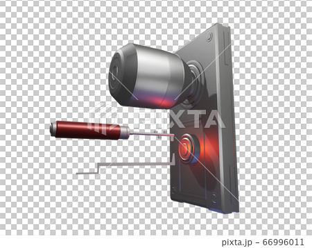 防犯イメージ（ピッキング　透過素材） 66996011