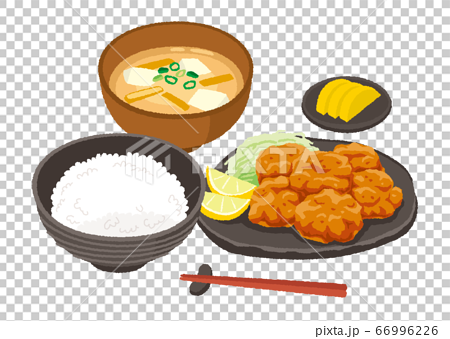 Illustration Of Fried Set Meal Stock Illustration