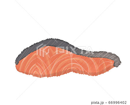 R メルヘンな鮭の切り身のイラスト素材