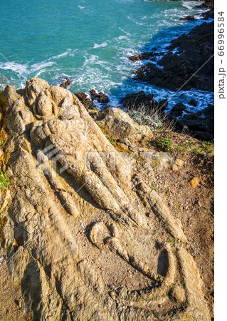 Carved rocks of Rotheneuf, Saint-Malo, brittany, Carved rocks of Rotheneuf, Saint-Malo, brittany, 66996584