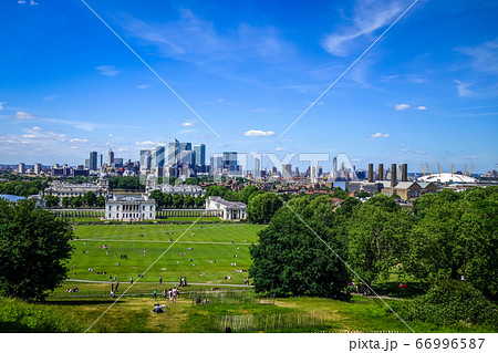Canary Wharf view from Greenwich Park, London, Canary Wharf view from Greenwich Park, London, 66996587