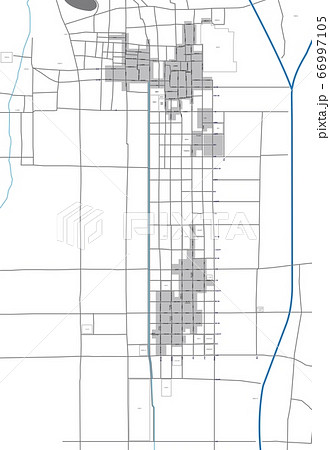 戦国時代（天正年間始め頃）の京都市街（上京・下京）地図 町名・道名あり 66997105