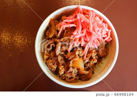 おいしそうな牛丼 66998104