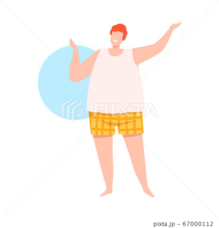 Faceless man in underwear male body hourglass Vector Image