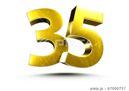 Numbers 35 Gold 3d.のイラスト素材 [67000757] - PIXTA