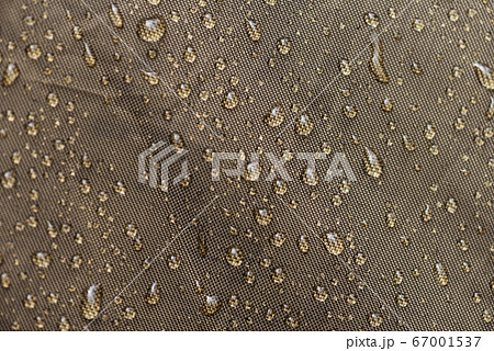 Drops of rain, water on a waterproof fabric 67001537