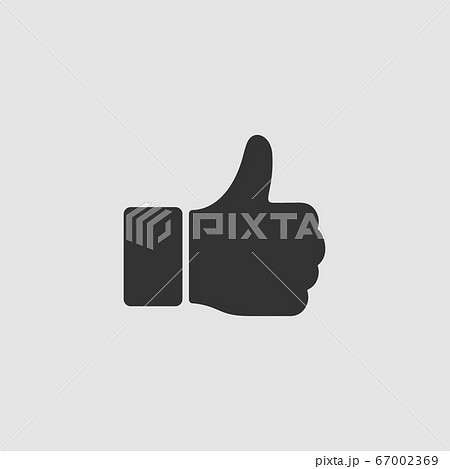 Hand Thumb Up icon flat Hand Thumb Up icon flat 67002369
