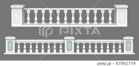 Marble Balustrade Balcony Railing Or Handrails のイラスト素材