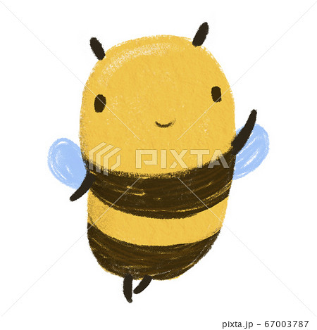 Cute Honey Bee welcome, hello pose. Hand drawn character 67003787