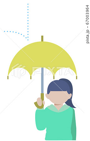 傘を持つ女の子のイラスト素材のイラスト素材