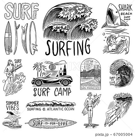 California Retro Surf Vintage Van Surfer Surfing Svg Png Dxf File –  artprintfile