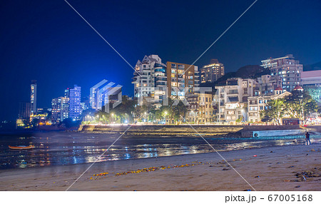 Mumbai night skyline view from Marine Drive in Mumbai, India. Mumbai night skyline view from Marine Drive in Mumbai, India. 67005168