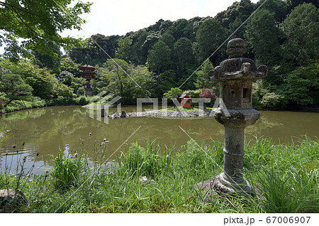 浄瑠璃寺 本堂から三重塔を望む 浄瑠璃寺 本堂から三重塔を望む 67006907