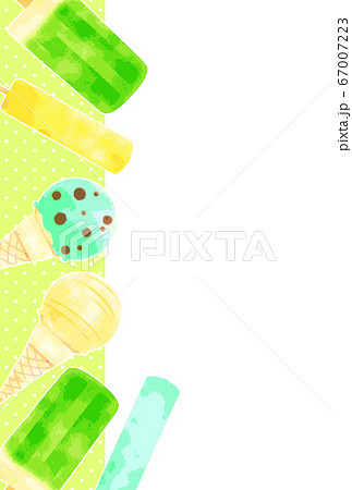 アイスのイラストのポストカード 67007223