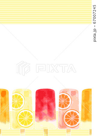 アイスのイラストのポストカード 67007245