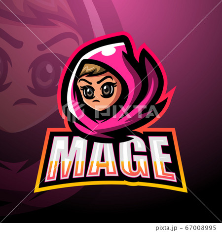 Mage mascot esport logo design	 67008995