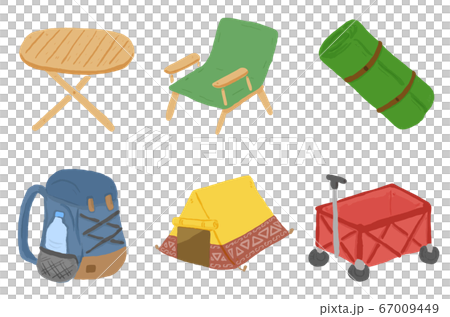 登山、アウトドア、キャンプやグランピングなどで使える、ゆるかわな「イラストセット」ベクターイラスト 登山、アウトドア、キャンプやグランピングなどで使える、ゆるかわな「イラストセット」ベクターイラスト 67009449