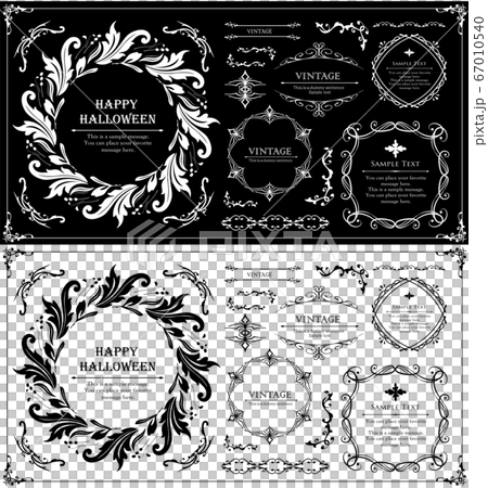 Halloween Frame Material October Antique Stock Illustration