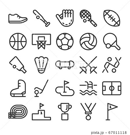 スポーツ アイコン セットのイラスト素材