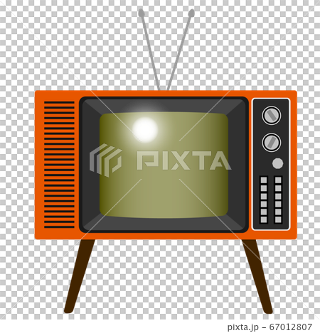 リアルでレトロな可愛いテレビのイラスト 脚付きのイラスト素材 67012807 Pixta